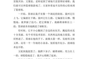 篮球训练的作文怎么写